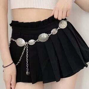 Vintage Silver Medallion Belt